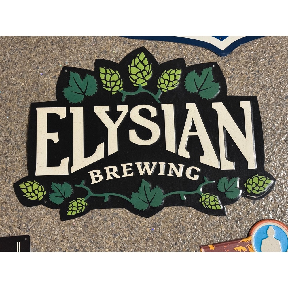 Elysian Brewing Metal Sign Hops Beer Bar Decor Vintage Collectible
